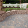 Paver knee wall with patio